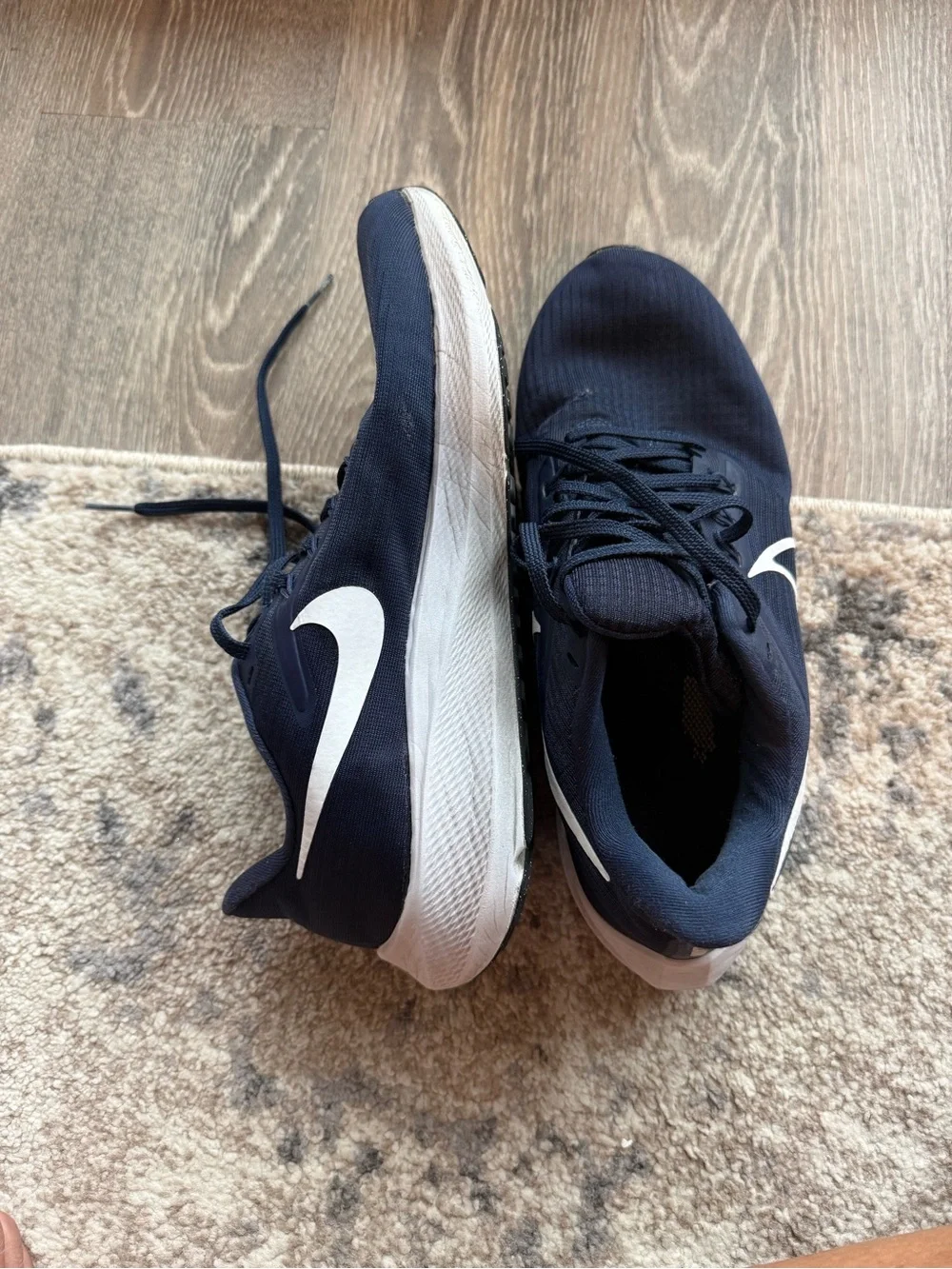 Nike Navy and White Athletic Sneakers